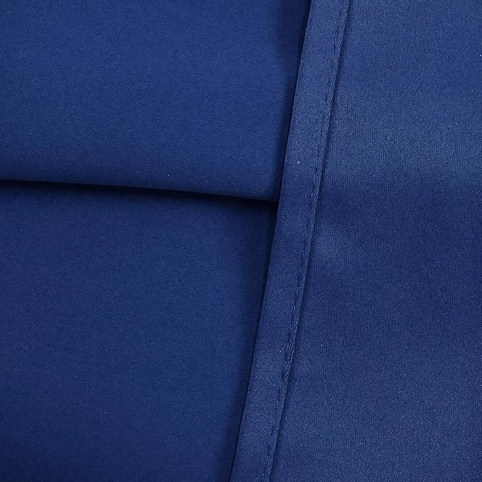 DECOVSU Navy Blue Window Valance for Kitchen 70x18 Inch Solid Blackout Thermal Insulated Grommet Valance for Bedrooom Living Room Extra Wide 1 Panel