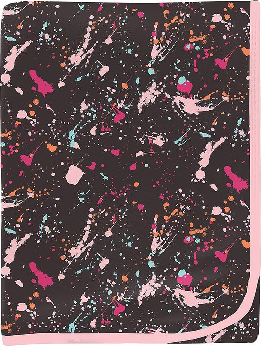 KicKee Pants Print Swaddle Blankets, Made from Viscose from Bamboo Fabric Making it a Silky Soft Baby Blanket, 40” x 29” (Calypso Splatter Paint - One Size)