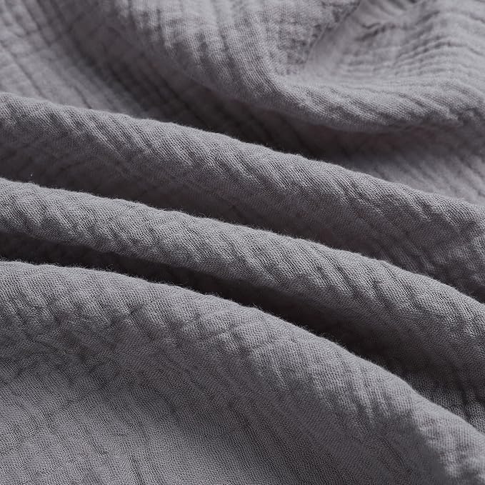 Muslin Bassinet Sheets 32"x 16" Compatible with Dream On Me Karley Bassinet, Delta Children Deluxe and Safety 1st Bassinet, 2 Pack 100% Cotton, Grey and Green