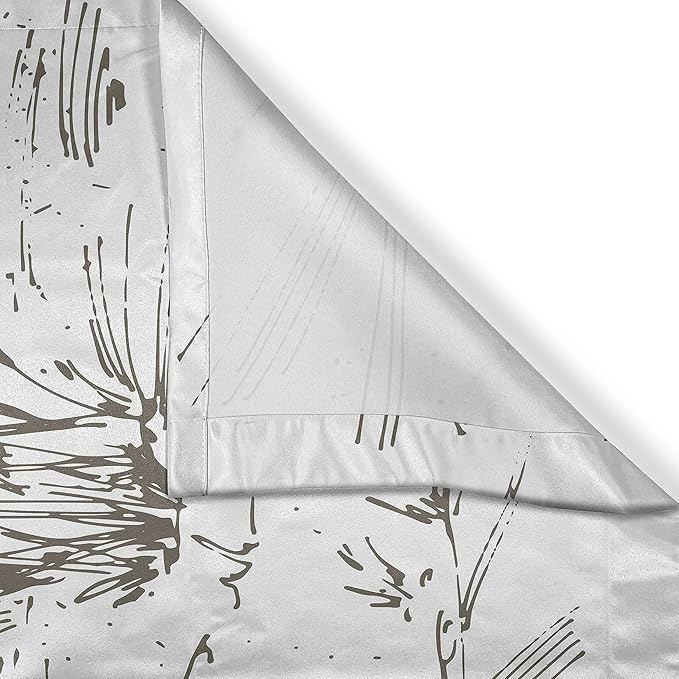 Ambesonne Windmill Kitchen Curtains, Rustic Barn Farmhouse Hand Drawn Illustration Countryside Rural Meadow, Window Drapes 2 Panel Set for Kitchen Cafe Decor, 55" x 39", Taupe