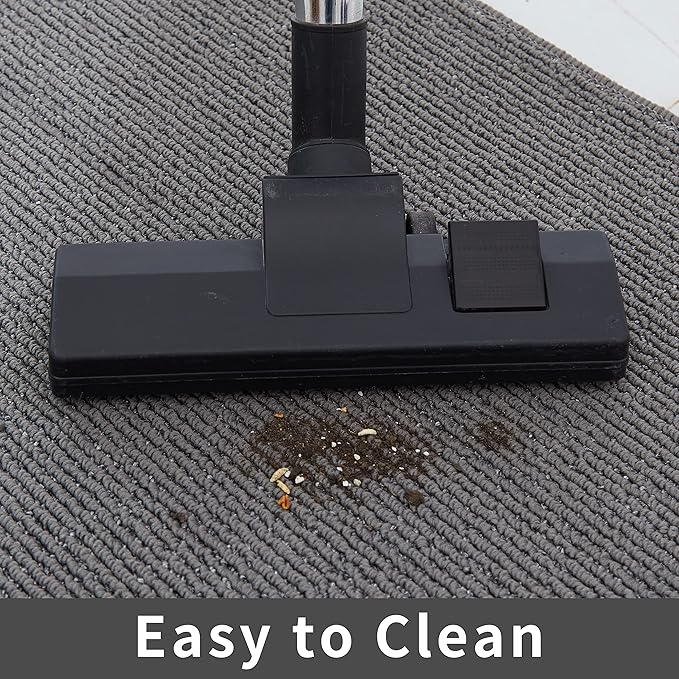 COSY HOMEER 24X60 Inch Kitchen Rug Mats Made of 100% Polypropylene Strip TPR Backing Soft Kitchen Mat Specialized in Anti Slippery and Machine Washable,for Kitchen, Floor Home,Office,Sink,Laundry,Grey