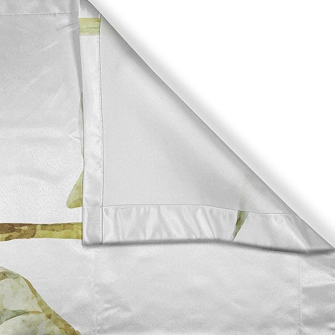 Ambesonne Watercolor Kitchen Curtains, Alluring Sunflowers Summer Inspired Design Agriculture, Window Drapes 2 Panel Set for Kitchen Cafe Decor, 55" x 39", Yellow Green