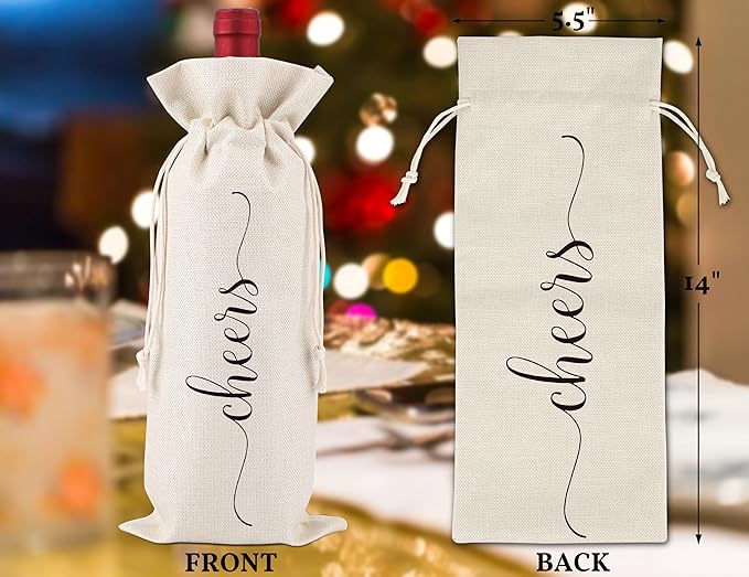 Christmas Wine Gift Bags,Pairs Well With Christmas,Christmas Wine Bags,Wine Gift Bag,Christmas Drawstring Wine Bag,Christmas Party Favors,Holiday Party Favors,1 Drawstring Gift Wine Bag,Q33