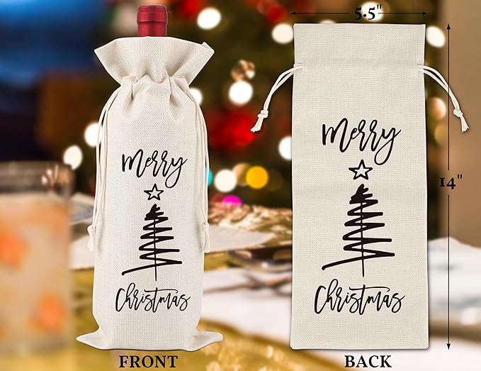 Christmas Wine Gift Bags,Pairs Well With Christmas,Christmas Wine Bags,Wine Gift Bag,Christmas Drawstring Wine Bag,Christmas Party Favors,Holiday Party Favors,1 Drawstring Gift Wine Bag,Q31