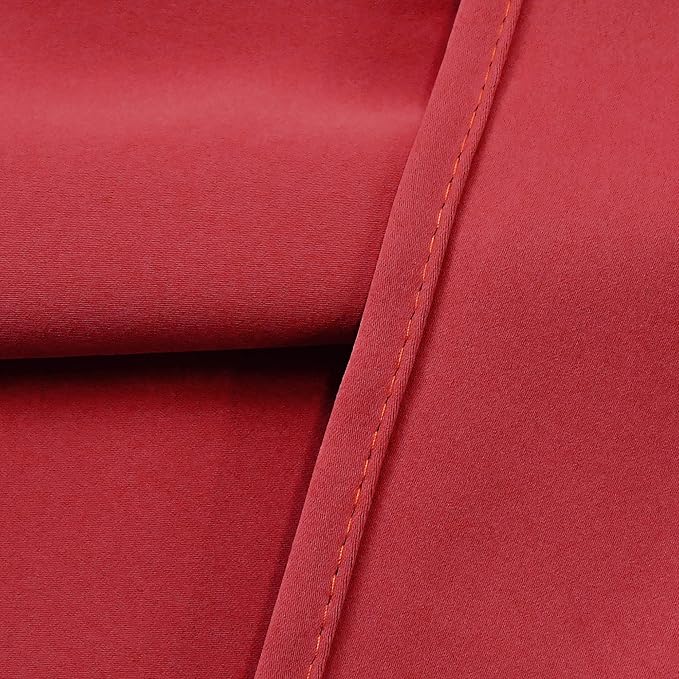 Red Valance for Kitchen Blackout Grommet Curtain Valance Window Treatment for Living Room Short Straight Drape Valance for Bedroom Kids Room/Basement/Loft 42X18 Inch Long 1 Panel