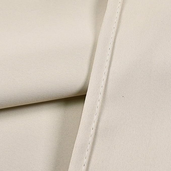 Solid Grommet Top Greyish Beige Valance for Kitchen Blackout Curtain Valance for Living Room Short Straight Drape Valance for Bedroom Kids Room 100 Inch Wide by 18 Inch Long 1 Panel