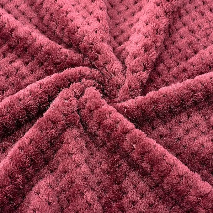 Fuzzy Blanket or Fluffy Blanket for Baby, Soft Warm Cozy Coral Fleece Toddler, Infant or Newborn Receiving Blanket for Crib, Stroller, Travel, Decorative (28Wx40L, XS-Coral Red)