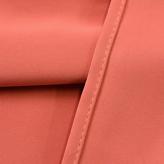 Coral Colored Valance for Bedroom Blackout Curtain Valance for Bathroom Window Treatment for Living Room Short Straight Drape Valance for Bedroom Kids Room 100X18 Inch 1 Panel