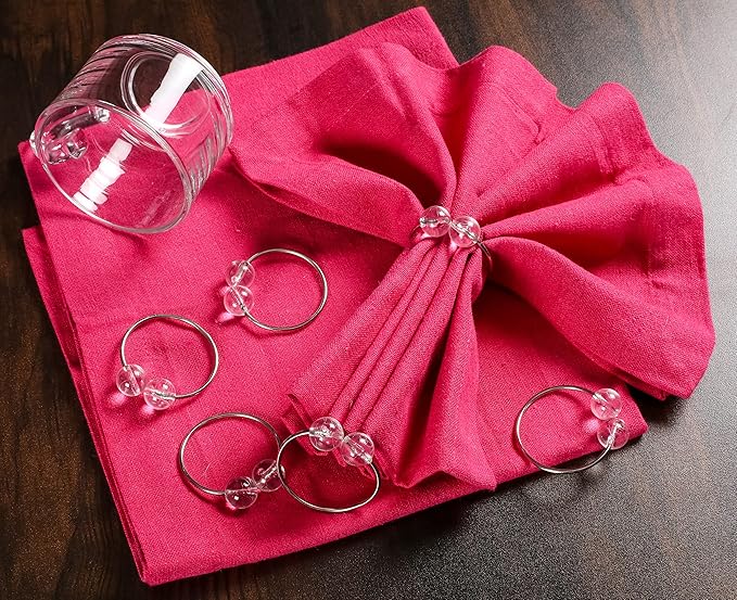 Cotton Napkins,Cloth Napkins,Dinner Napkins Cloth,Dinner Napkins,Cloth Napkins Set of 12 Cotton,Napkins Cloth,Cloth Napkins cotton,Cotton Dinner Napkins,Machine Washable Napkin 18x18 Magenta